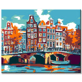 Painting by Numbers Netherlands Old Town Amsterdam